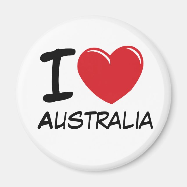 Aimant I Love Australia (Devant)