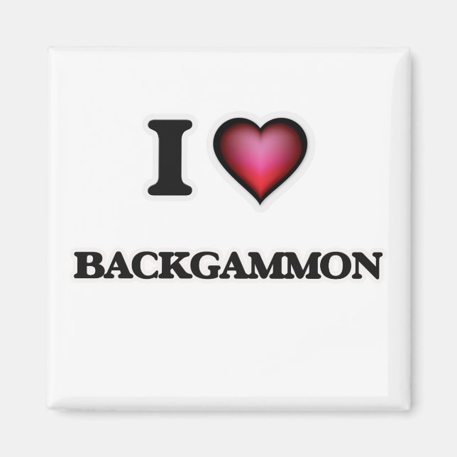 Aimant I Love Backgammon (Devant)
