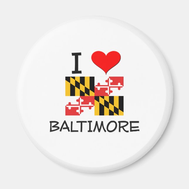 Aimant I Love Baltimore Maryland (Devant)