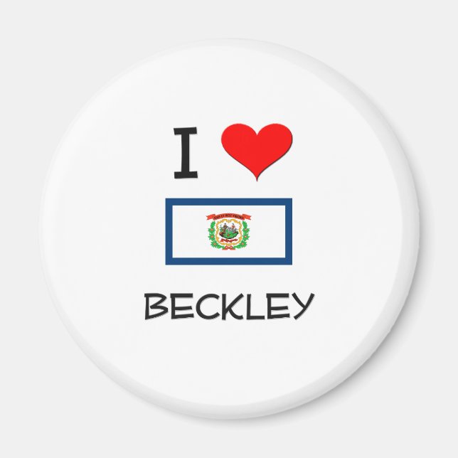 Aimant I Love Beckley West Virginia (Devant)