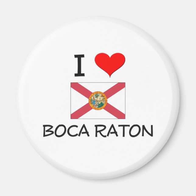 Aimant I Love BOCA RATON Florida (Devant)