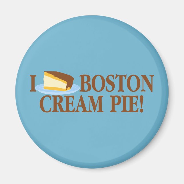 Aimant I Love Boston Cream Pie (Devant)