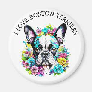Aimant I Love Boston Terriers