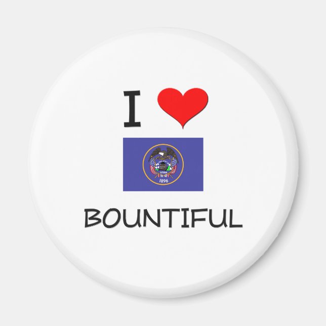 Aimant I Love Bountiful Utah (Devant)