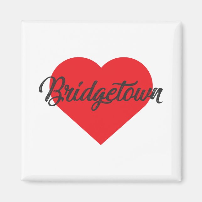 Aimant I Love Bridgetown - Barbade (Devant)