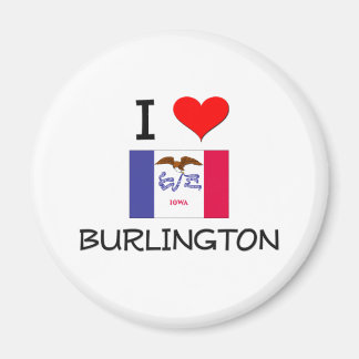 Aimant I Love BURLINGTON Iowa