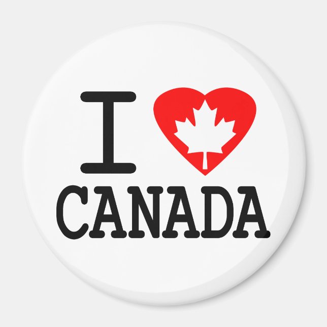 Aimant I Love Canada (Devant)