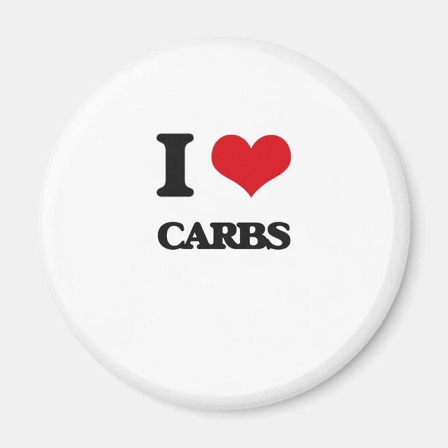 Aimant I Love Carbs (Devant)