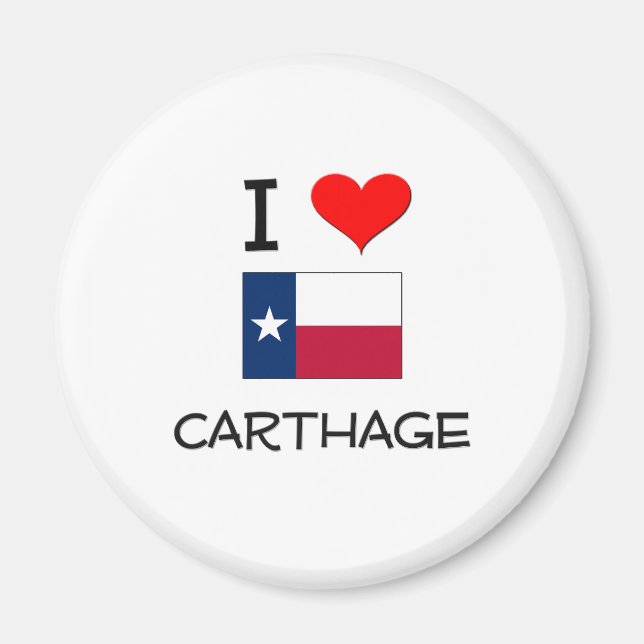 Aimant I Love Carthage Texas (Devant)