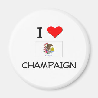 Aimant I Love CHAMPAIGN Illinois