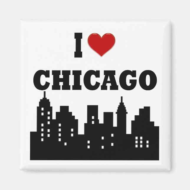 Aimant I Love Chicago (Devant)