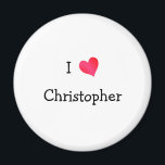 Aimant I Love Christopher<br><div class="desc">"I Love Christopher" heart designs on T-shirts,  greeting cards,  ties,  mugs,  business cards,  and other gift ideas.</div>