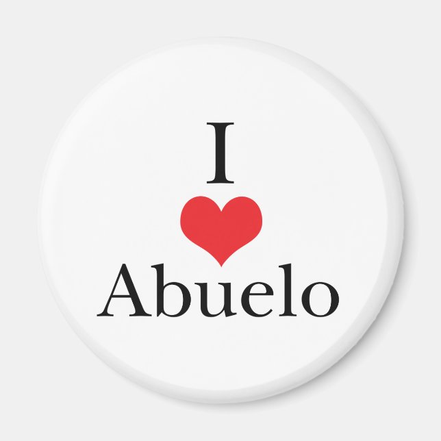 Aimant I Love (Coeur) Abuelo (Devant)