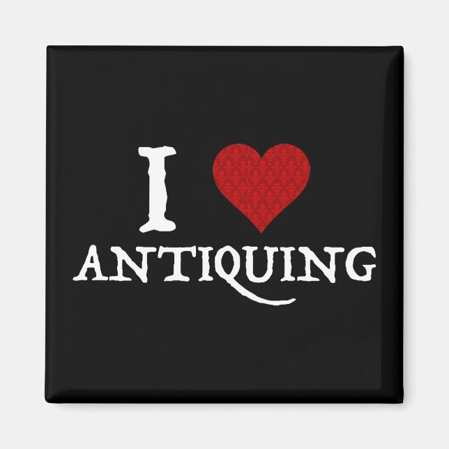 Aimant I Love (Coeur) Antiquité (Devant)