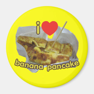 Aimant I Love (Coeur) Banana Pancake ... Thai Street Food