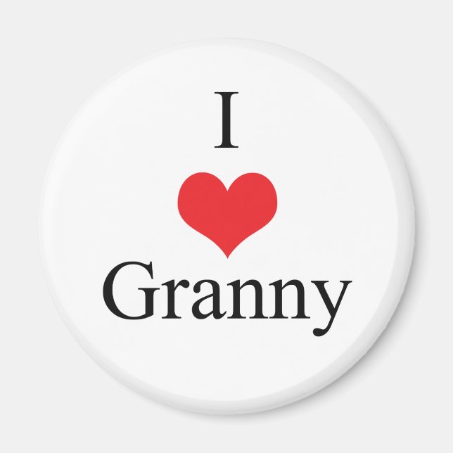 Aimant I Love (Coeur) Granny (Devant)