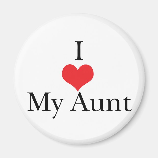 Aimant I Love (Coeur) Ma tante (Devant)