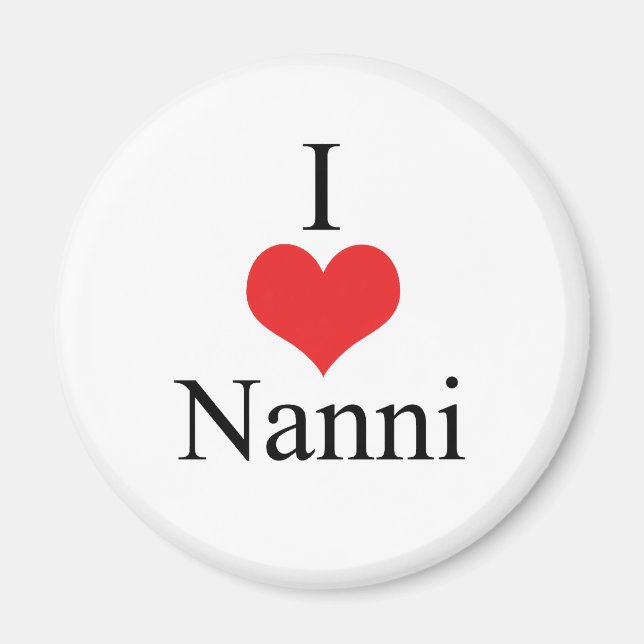 Aimant I Love (Coeur) Nanni (Devant)