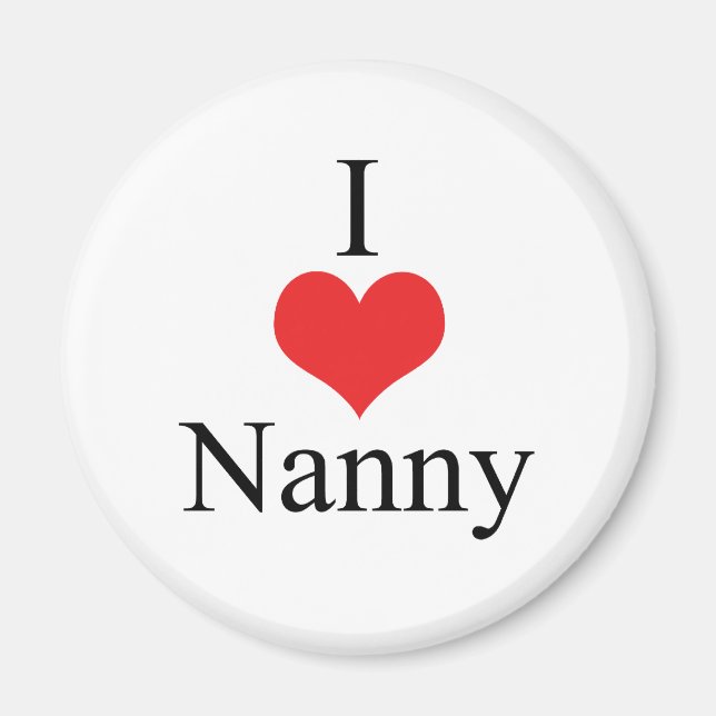 Aimant I Love (Coeur) Nanny (Devant)