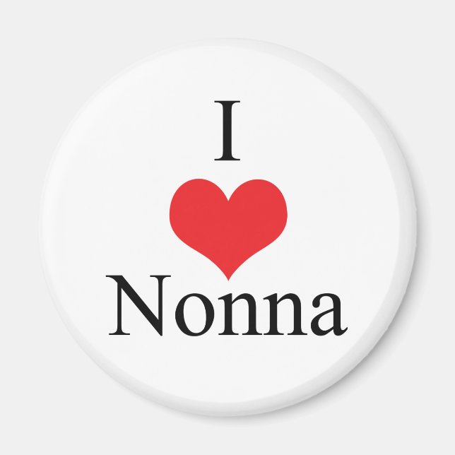 Aimant I Love (Coeur) Nonna (Devant)