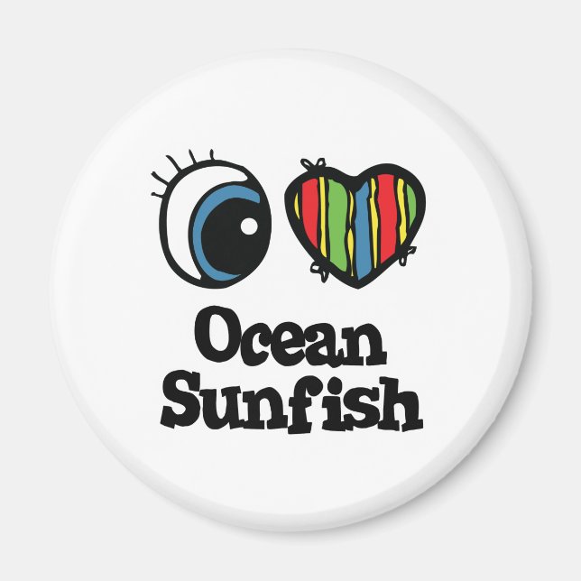 Aimant I Love (Coeur) Ocean Sunfish (Devant)