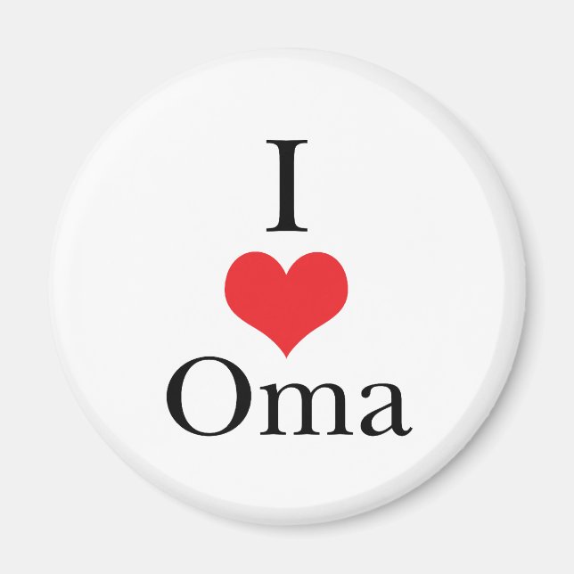 Aimant I Love (Coeur) Oma (Devant)