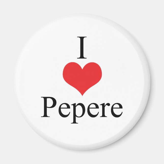 Aimant I Love (Coeur) Pepere (Devant)