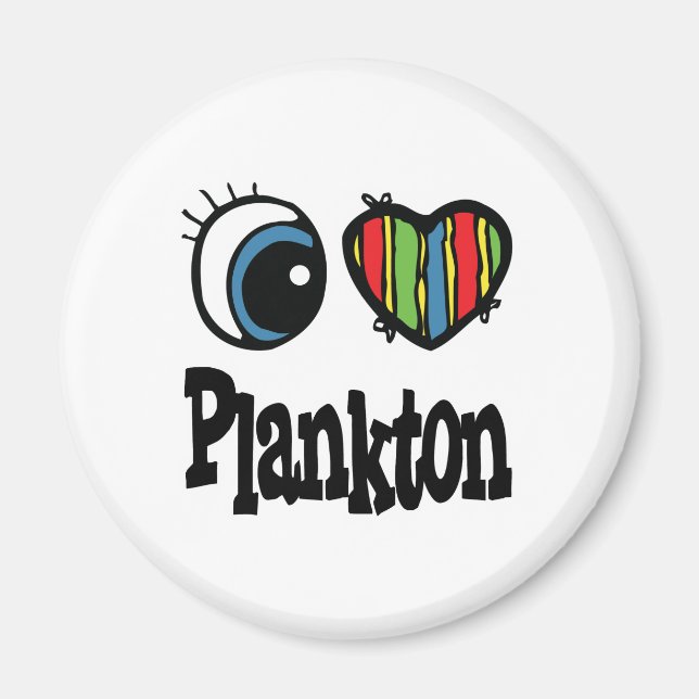 Aimant I Love (Coeur) Plankton (Devant)