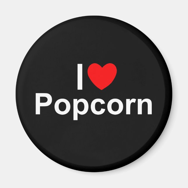 Aimant I Love (Coeur) Popcorn (Devant)