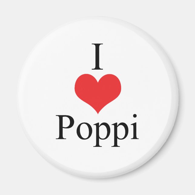 Aimant I Love (Coeur) Poppi (Devant)