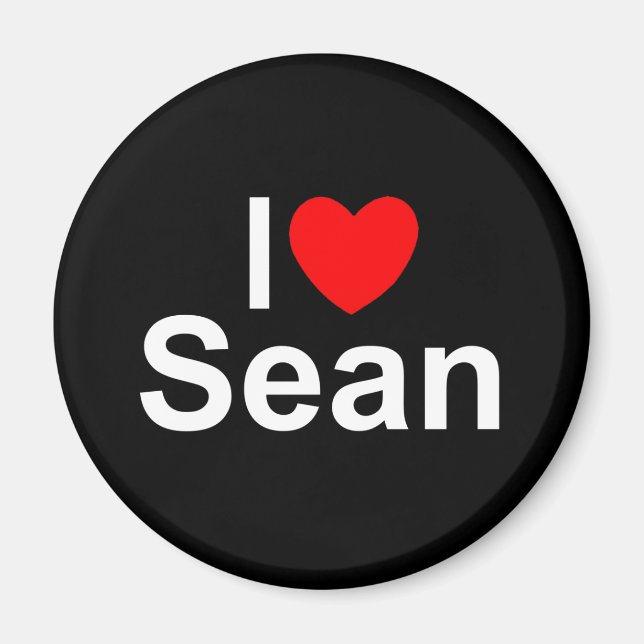 Aimant I Love (Coeur) Sean (Devant)