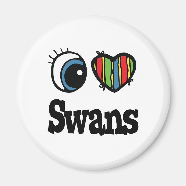 Aimant I Love (Coeur) Swans (Devant)