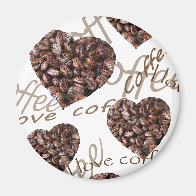 Aimant I Love Coffee!! (Devant)