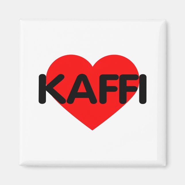Aimant I Love Coffee - Kaffi (Devant)