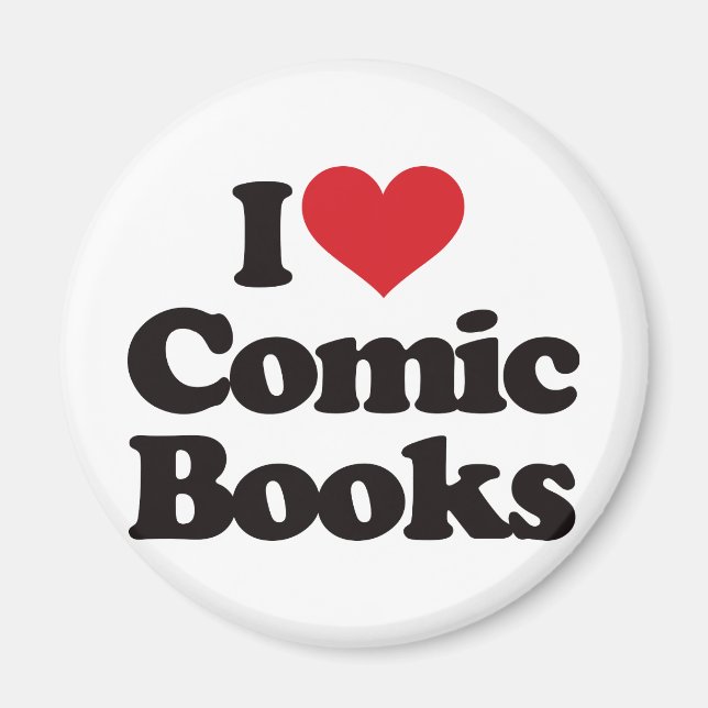 Aimant I Love Comic Books (Devant)