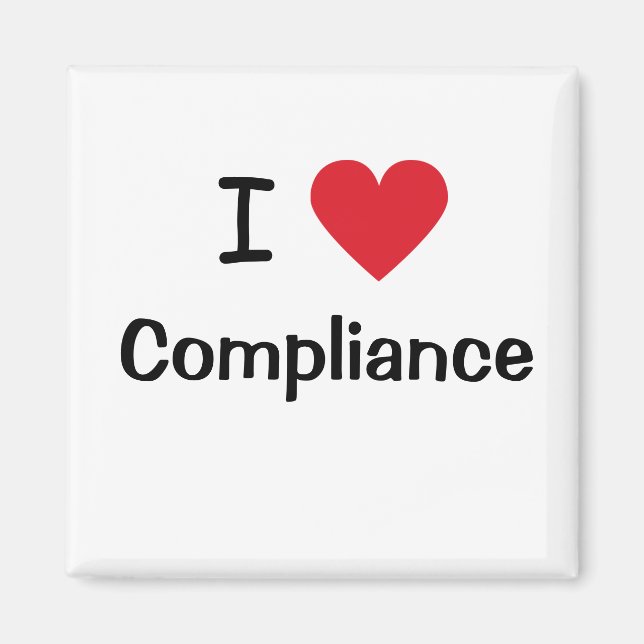 Aimant I Love Compliance I Heart Compliance Agent Cadeau (Devant)