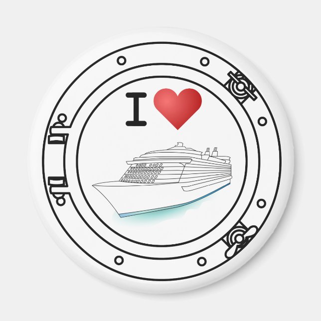 Aimant I Love Cruise Ships (Devant)
