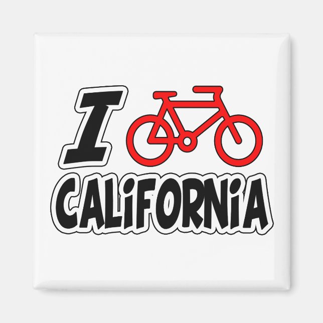Aimant I Love Cycling California (Devant)