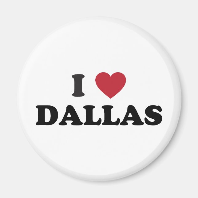 Aimant I Love Dallas Texas (Devant)