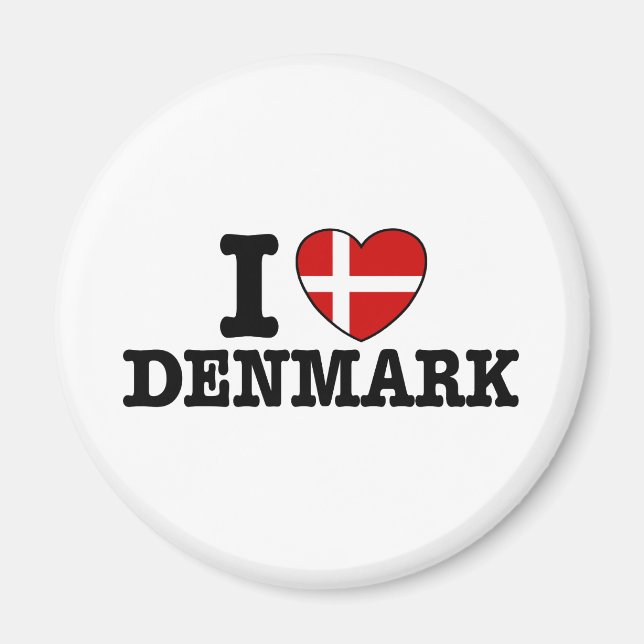 Aimant I Love Danemark (Devant)