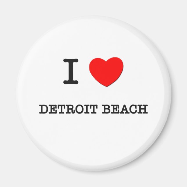 Aimant I Love Detroit Beach Michigan (Devant)