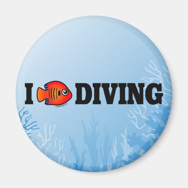 Aimant I Love Diving (Devant)