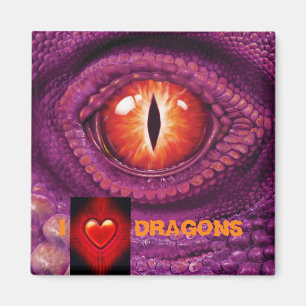 Aimant I Love Dragon's Eye grand carré