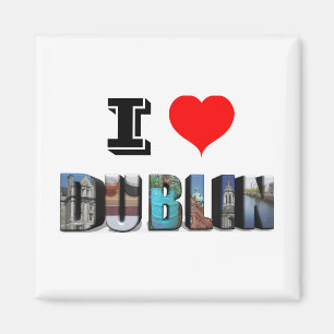 Aimant I Love Dublin Irlande 3D Travel Photo