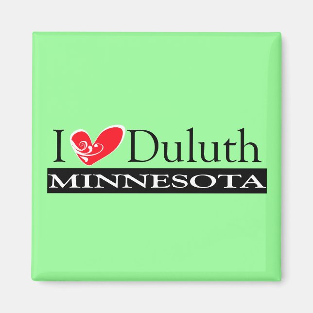 Aimant I Love Duluth Minnesota (Devant)
