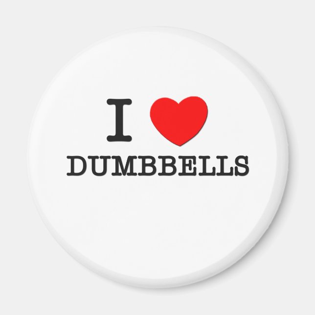 Aimant I Love Dumbbells (Devant)
