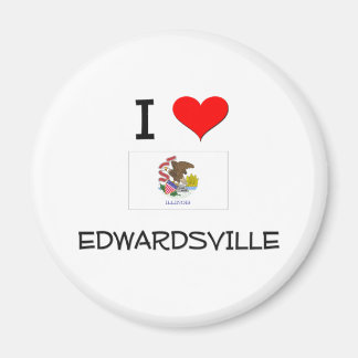 Aimant I Love EDWARDSVILLE Illinois