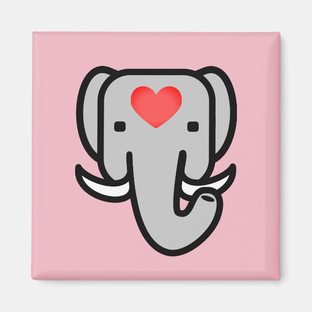 Aimant I Love Elephants (Devant)
