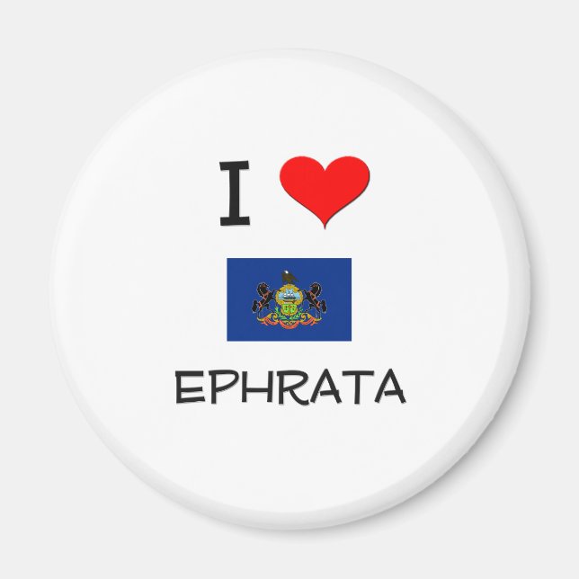 Aimant I Love Ephrata Pennsylvania (Devant)