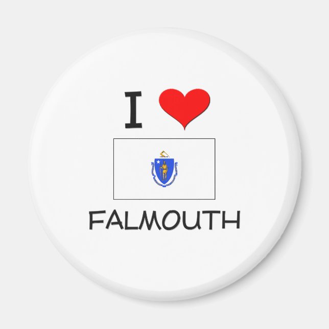 Aimant I Love Falmouth Massachusetts (Devant)